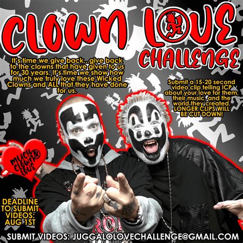 juggalos put together the “clown love challenge” in appreciation of icp faygoluvers