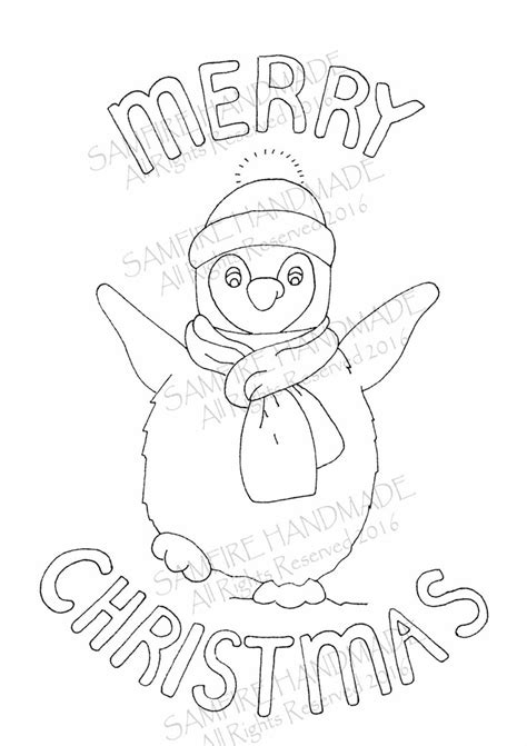 Pinguïn digitale download Kerstmis Downloads kleuren in Kids Etsy