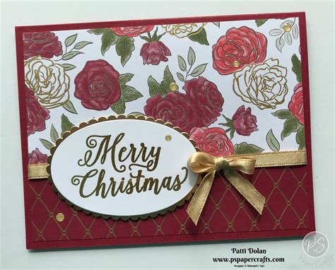Simple But Elegant Rose Christmas Card — P.S. Paper Crafts | Christmas ...