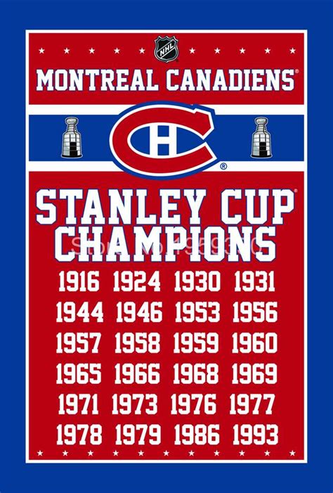 The canadiens left the nha to join the national hockey league. Canadiens de Montréal Coupe Stanley Champions Drapeau 3ft ...