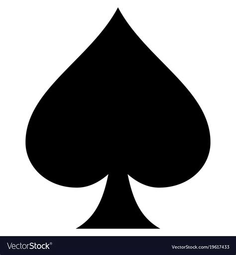 Spades Suit Flat Icon Royalty Free Vector Image