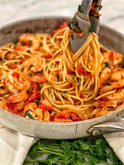 Shrimp Fra Diavolo With Spaghetti Sweet Savory And Steph