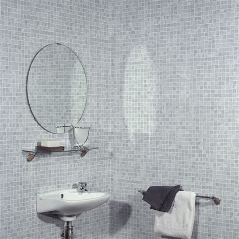 Mosaic Grey Tile Effect Panels From The Bathroom Marquee
