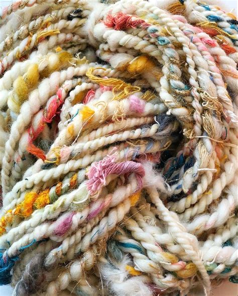 Handspun Rainbow Scrap Yarn For Weavers Scrapyarn Artyarn Rainbow