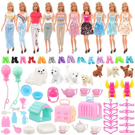 Lote De 20 Artículos De Moda Hechos A Mano Para Barbie 10 Prendas Para Barbie 10 Zapatos Para
