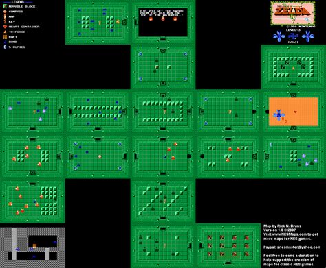 The Legend Of Zelda Level 3 Manji Quest 1 Map
