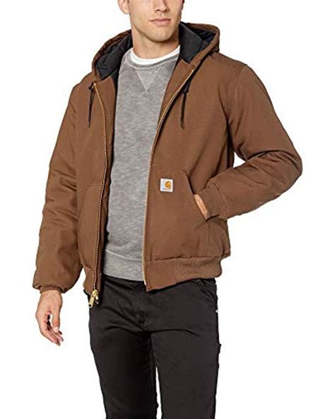 Lyst Carhartt Quilted Flannel Lined Duck Active Jac In Brown For Men