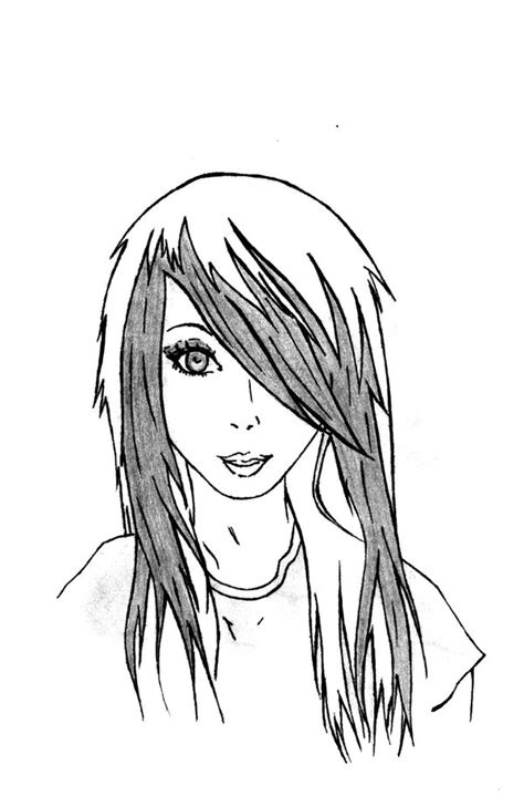 Emo Hair Drawing At Getdrawings Free Download