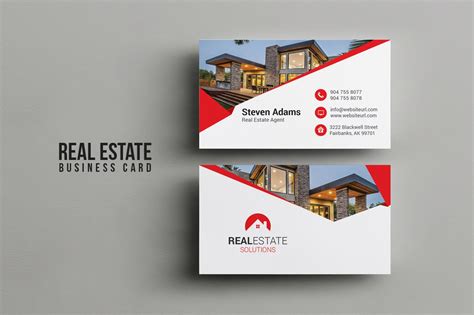 Real Estate Business Card Business Card Templates ~ Creative Market