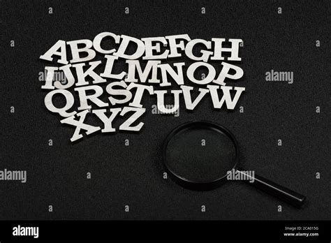 Latin Letters In Alphabetical Order From A To Z Black Background