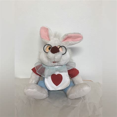 Disneyland Toys Vintage Alice In Wonderland White Rabbit Plush