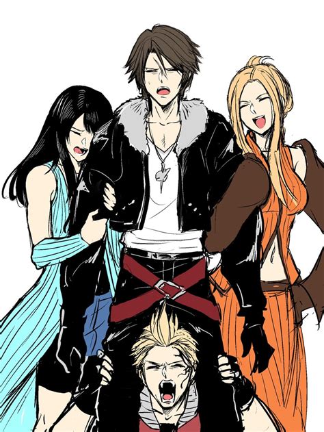 Squall Leonhart Rinoa Heartilly Quistis Trepe And Zell Dincht Final