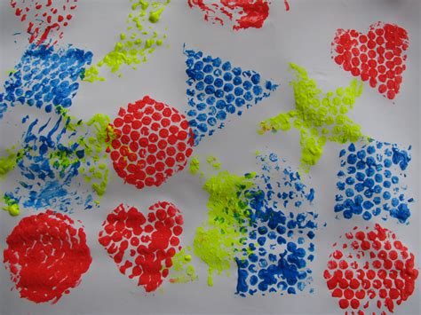 Bubble Wrap Painting Learning Shapes Shapes Activities Bubble Wrap