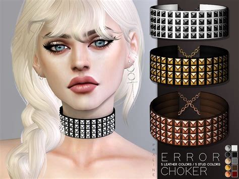 Choker In 25 Colors Found In Tsr Category Sims 4 Female Necklaces