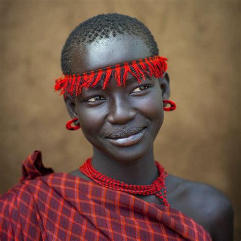 Miss Domoget Bodi Tribe Woman With Headband Hana Mursi Omo Valley