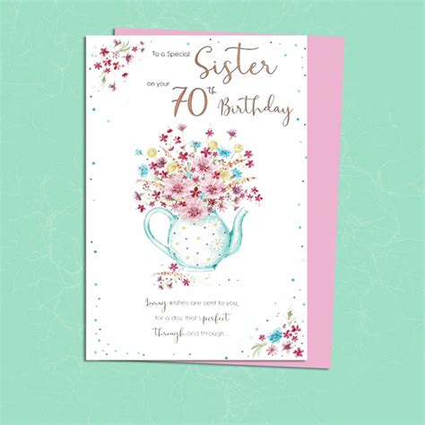 Special Sister On Your 70th Birthday Card