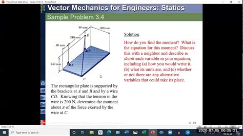 Statics Finding Moments Of Forces Examples Youtube
