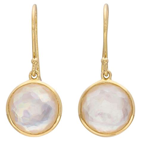 Ippolita Lollipop Mother Of Pearl And Yellow Gold Earrings For Sale At 1stdibs