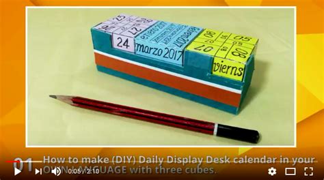 Videodiy Desk Calendar In Own Language With 3 Cubes Simple And Easy