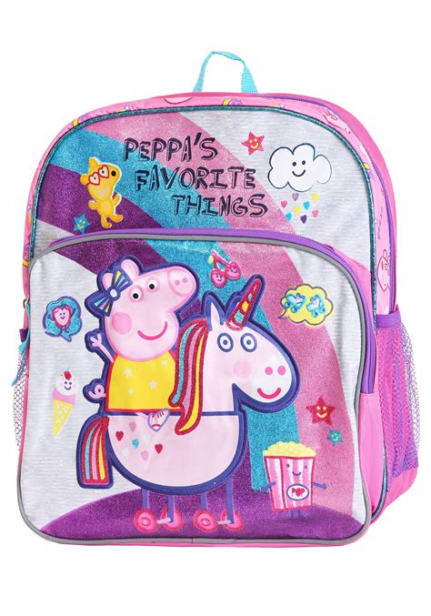 Peppa Pigs Favorite Things 14 Kids Backpack