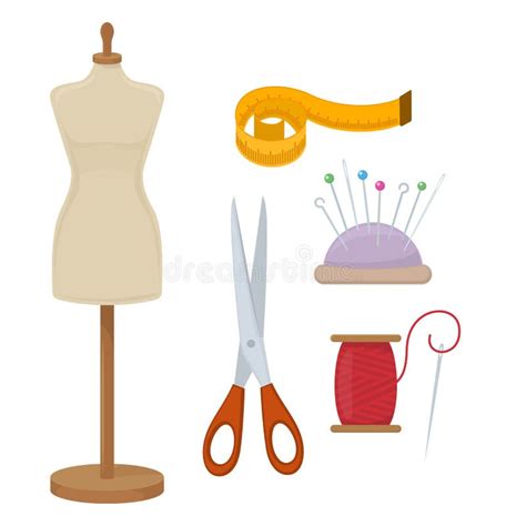 Accessories For Needlework Stock Vector Illustration Of Spool 103668461