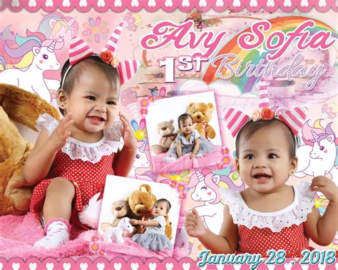 Sample layout christening grey color themes tarpaulin design for christening today i was trying to make a unique t. Very Cute and Unique Unicorn Design Tarpaulin