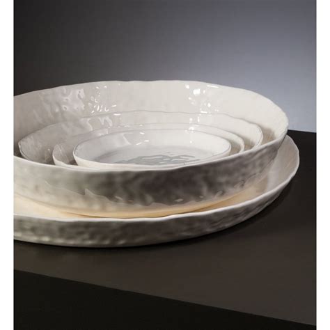 White Ceramic Artisan Large Serving Platter Home And Lifestyle From The