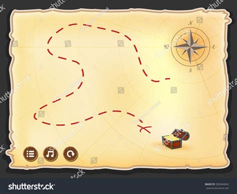Collect, curate and comment on your files. Game Interface Treasure Map Illustration Stock Vector ...