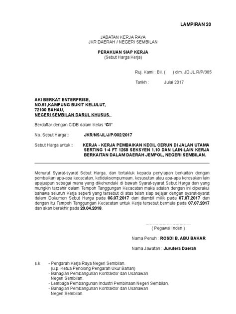 Tips buka akaun syarikat maybank. Surat Perakuan Siap Kerja 2017
