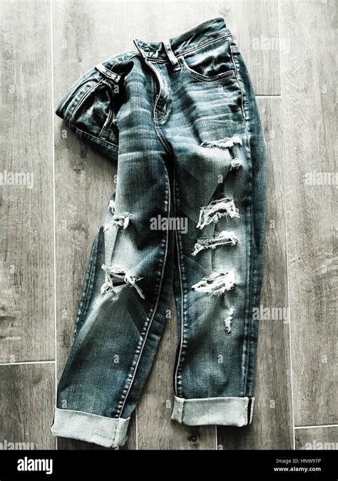 Ripped Jeans Hi Res Stock Photography And Images Alamy