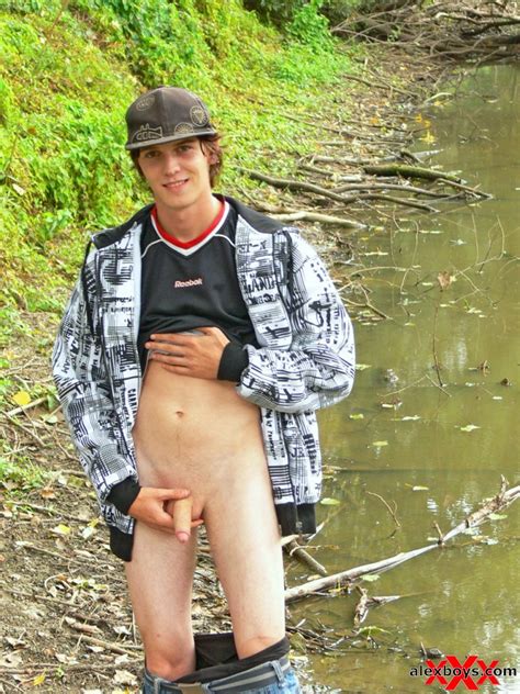 Skinny Teen Boy Adrian Outdoor In The Woods