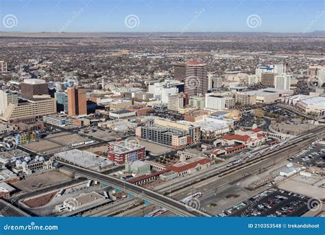 Downtown Albuquerque Aerial Editorial Stock Photo Image Of Sprawl
