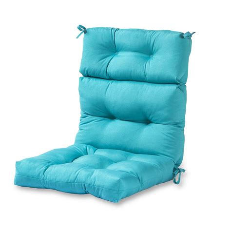 Greendale Home Fashions Solid Teal Outdoor High Back Dining Chair