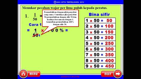 Nombor yang kini dipanggil perpuluhan, asalnya dikenali sebagai pecahan. MENUKAR PECAHAN WAJAR PERLIMA PULUH KEPADA PERATUS - YouTube