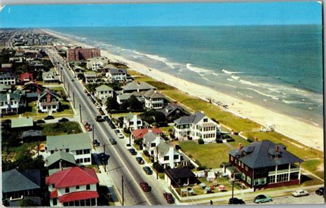 Aerial View Beachfront Homes Virginia Beach Va Vintage Postcard C57