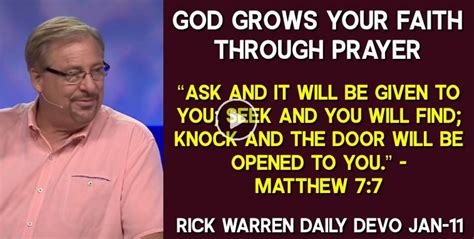 Rick Warren January 11 2024 Daily Devotional God Grows Your Faith