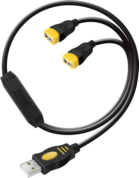 Buy Usb Splitter Cable Male To 2 Female Adapter Wishacc 1 In 2 Out