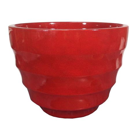 Null Athena 16 In Round Ruby Resin Planter Resin Planters Planters Decorative Planters