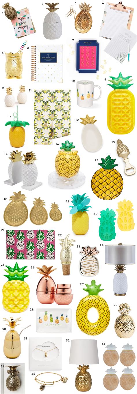 Or you could refresh your home with the tropical treat because it exudes sunny summer vibes. Gold Pineapple Home Decor Gift Ideas | Ashley Brooke Nicholas