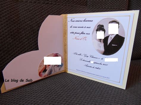 Vous allez être à la fois conquis et impressionné par nos nombreux modèles de jolie carte à imprimer en ligne. Carte d'invitation 50 ans de mariage - Le blog de Sab