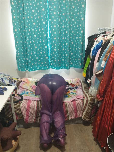 Latex Full Body Purple Suit 6 By Gracideaclub On Deviantart