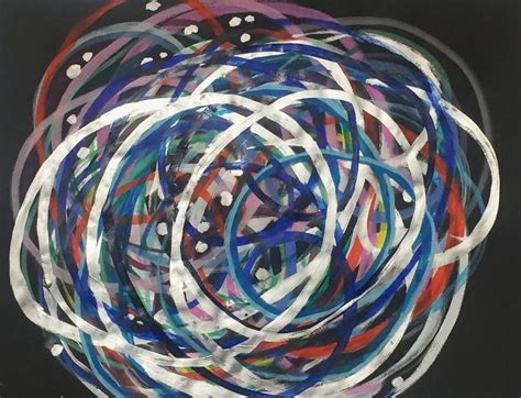 Nina Bovasso Swirly Ball With Silver On Black Ground For Sale At 1stdibs