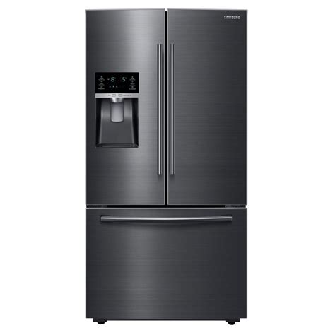 We cover a wide variety of popular refrigerator brands and identify the stainless steel models that are. Samsung 28.07 cu. ft. French Door Refrigerator in Black ...