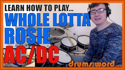 Whole Lotta Rosie AC DC Drum Lesson PREVIEW How To Play Song