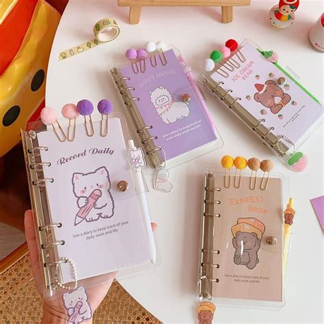 Kawaii Korean Cute Girly Heart Loose Leaf Notebook Notebook Cute