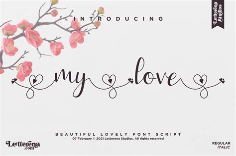 My Love Free Fonts Script And Handwritten Fonts