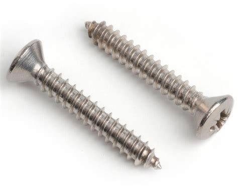 A2 Stainless Steel Pozi Raised Countersunk Head Self Tapping Screws