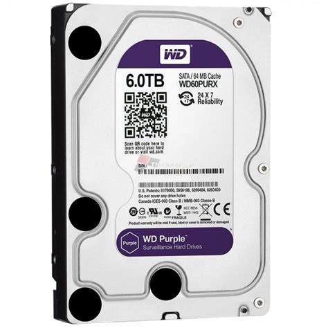 Wd Purple 6tb Surveillance Hard Disk Drive Wd60purx Midteks Inc