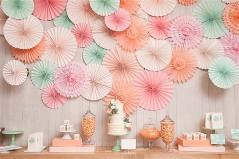 Loving The Color Scheme And Backdrop Minted Wedding Brunch Via Oh So