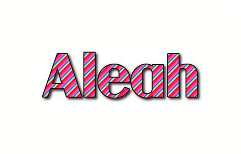 Aleah Logo Free Name Design Tool From Flaming Text